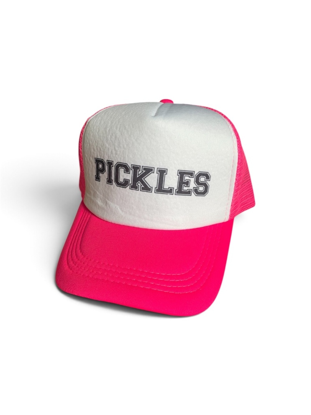 The Big Dill Pickle Party Pink Trucker